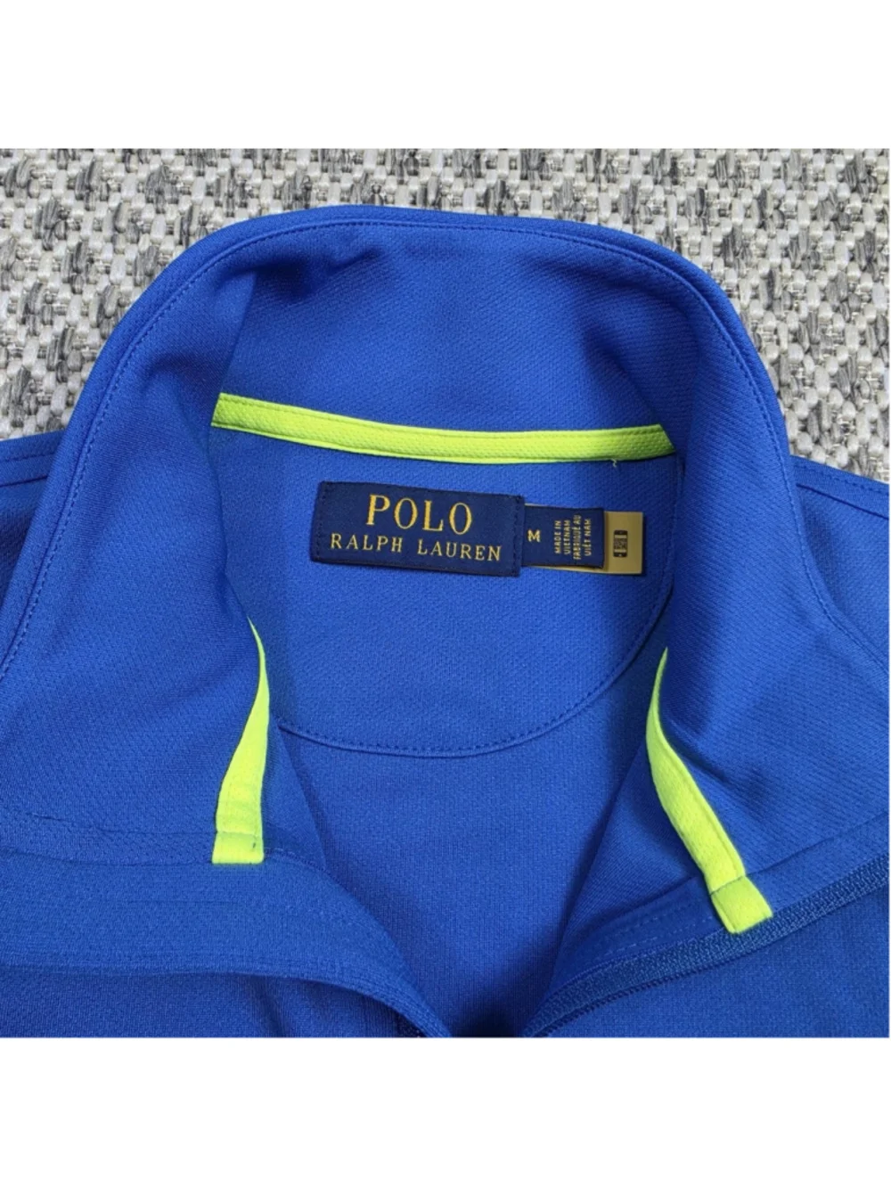 Polo Ralph Lauren US Open Tennis Quarter Zip Pullover Mens M Blue Pony Logo